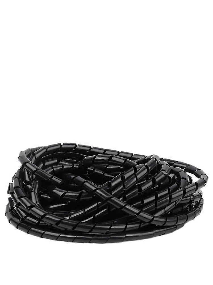 Cable Tidy Sleeves Spiral Protective 1 Meter Bundle Management for Cables and Wires, 4mm Inside Diameter, Black