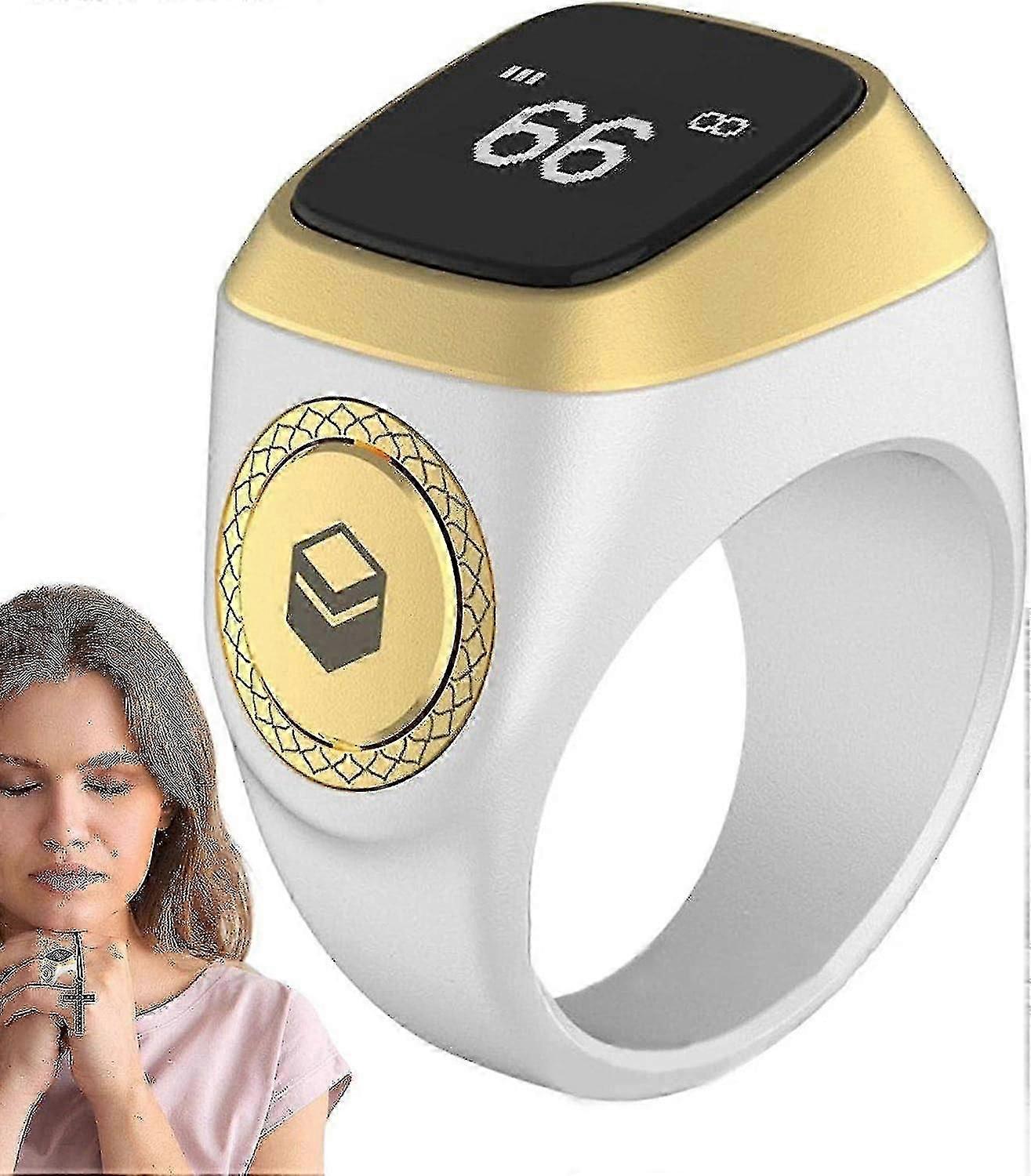 Digital Azan Alarm Clock - Smart Muslim Islamic Zikir Counter And Tasbih Ring