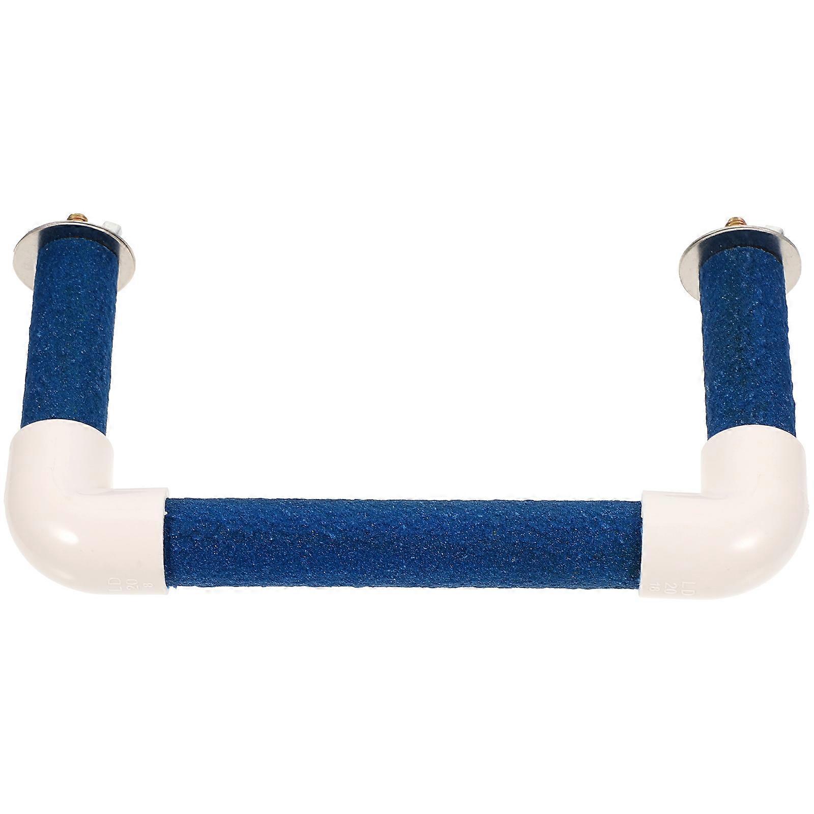 Parrot U-Shaped Stand U Shape Parrot Perch Stand Pet Toy Bird Platform Sand Bird Paw Grinding For Birds Cage Decoration 1 Set