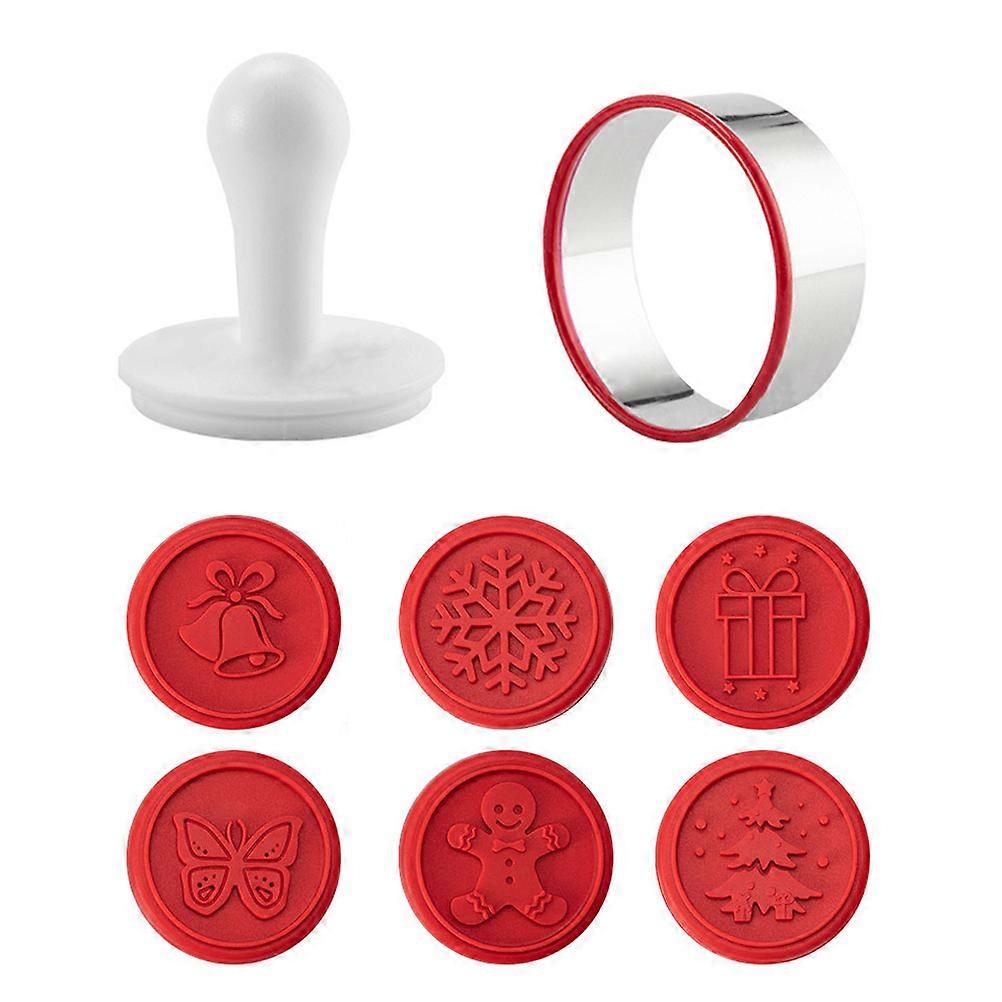 Christmas Cookie Stamp Molds Set Non Stick Easy Release for Festive Baking, DIY Crafts, and Holiday Treats