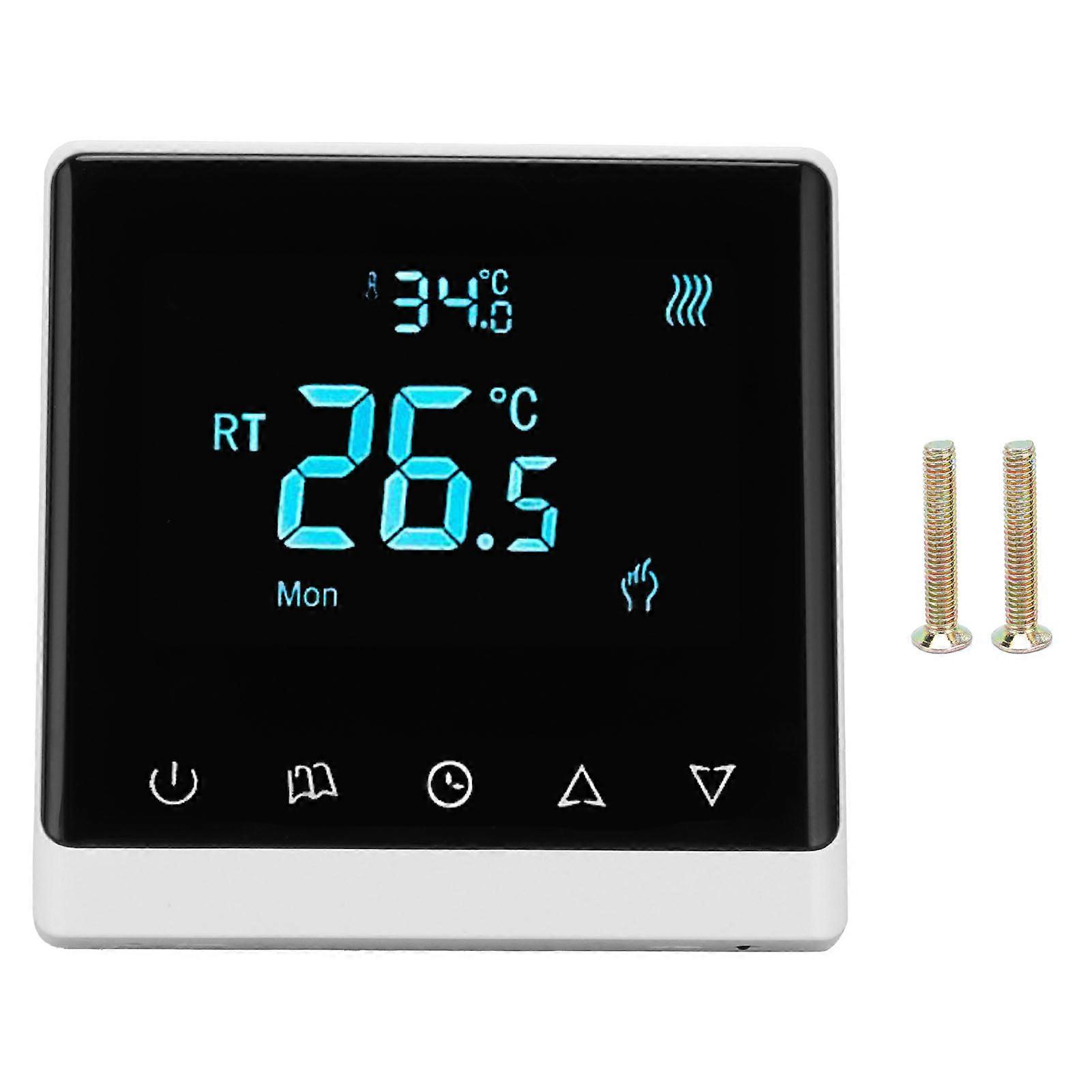 AC220V Touch Screen Thermostat with LCD Display Screen Temperature Controller for Home