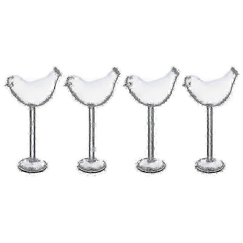 1 Set 4pcs Bird Shape Cocktail Glasses Wine Cups Goblets transparent Edition