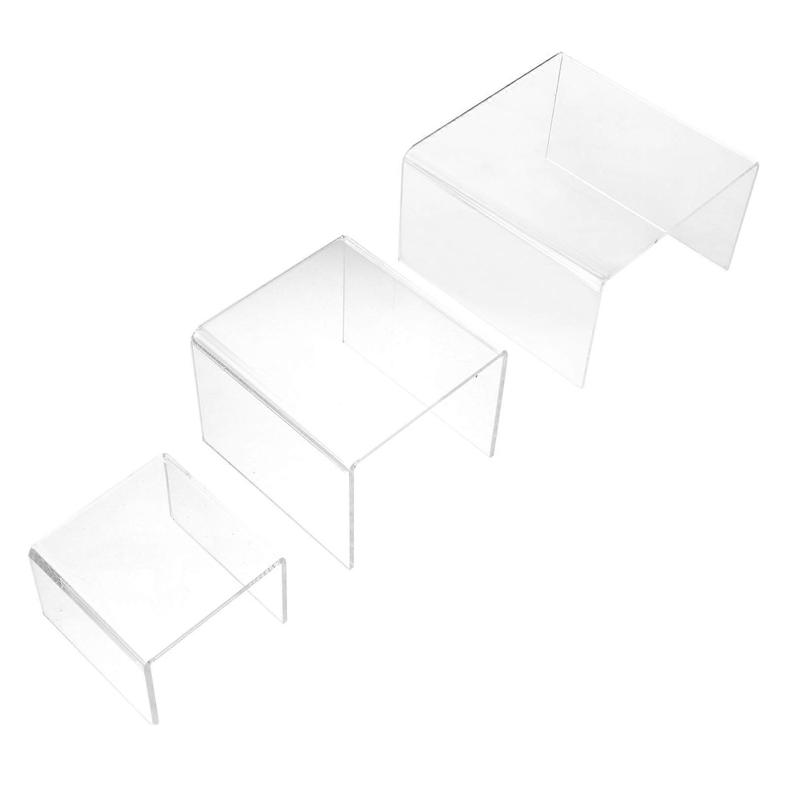 Dessert Rack U-Shaped Organizer Acrylic Storage Shelf Bakery Display 3Pcs