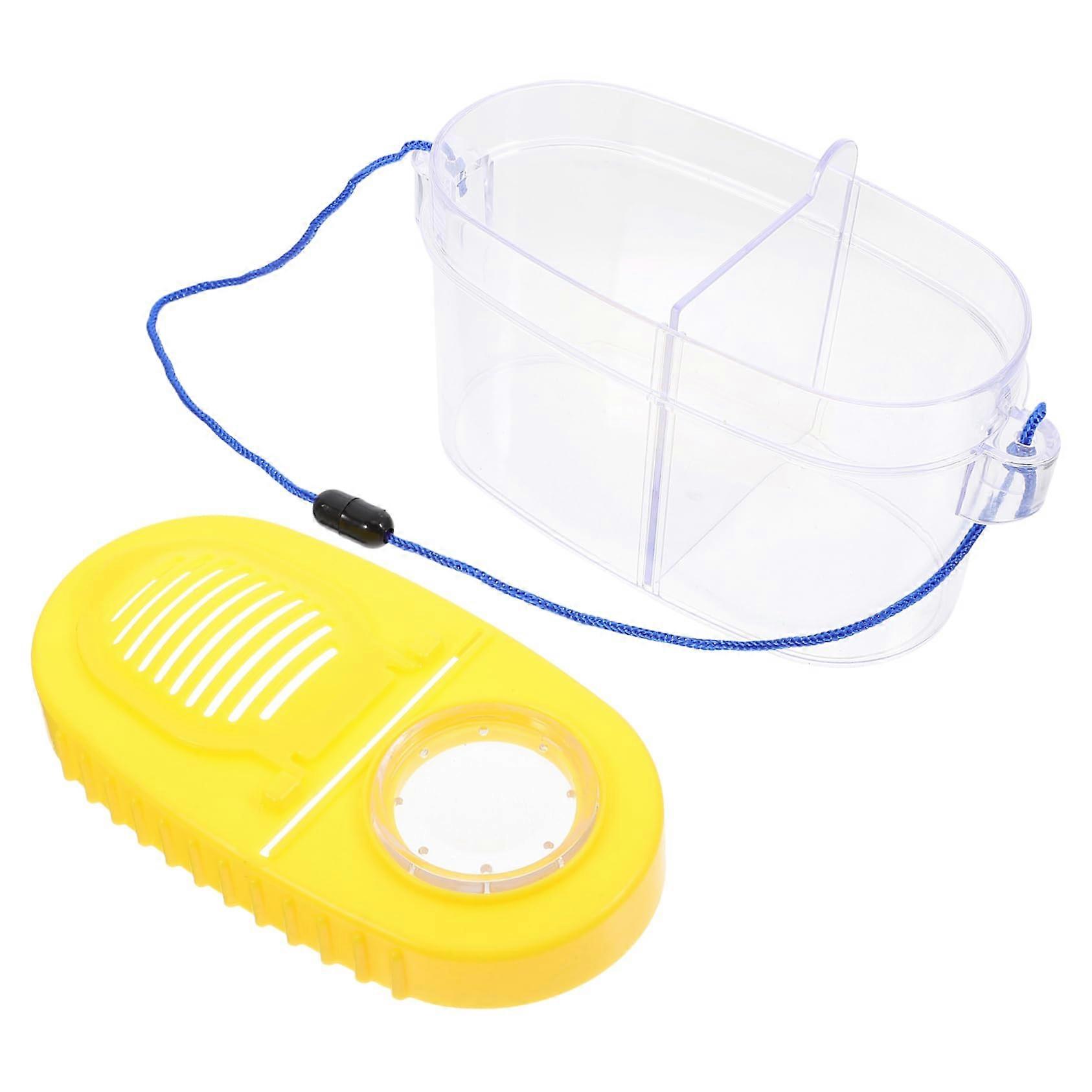 Insect Observation Box with Magnifying Glass for Experimentation and Nature Exploration, Yellow, Durable and Lightweight