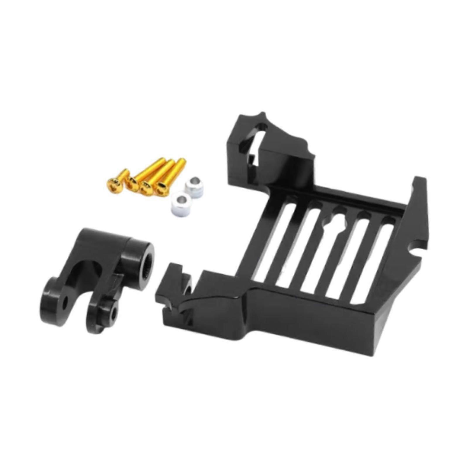 RC Car Servo Mount Adapter For Steering Servo Arm Replacement, Simple Installation, Multi-Use, Black