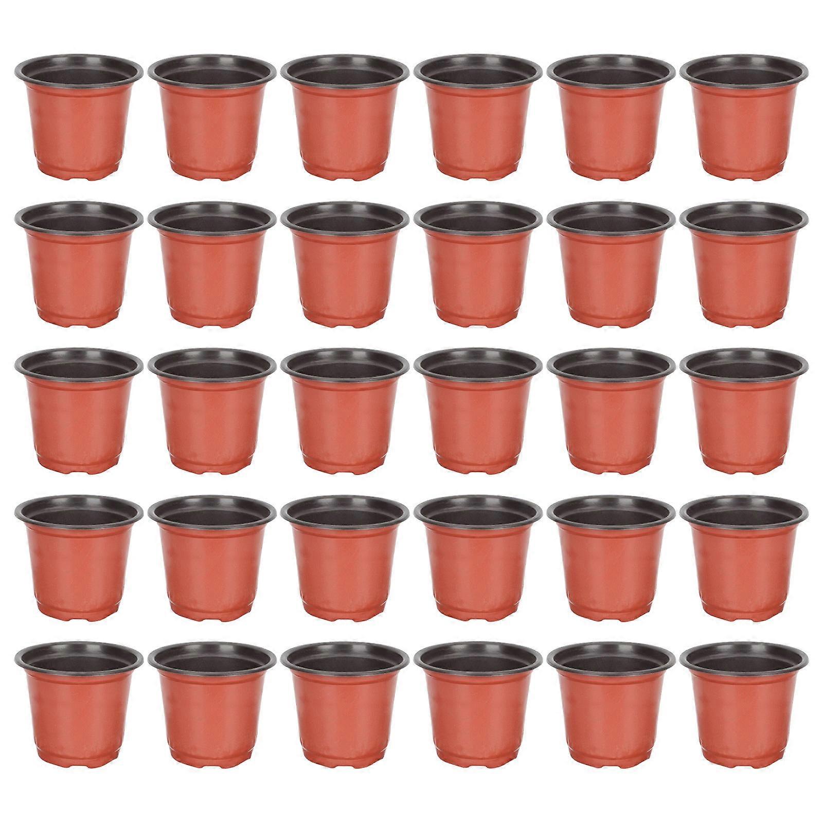 100pcs Thickened Plastic Nursery Pots for Indoor & Outdoor Plants – Durable, Easy to Clean Containers for Garden and Flower Holders