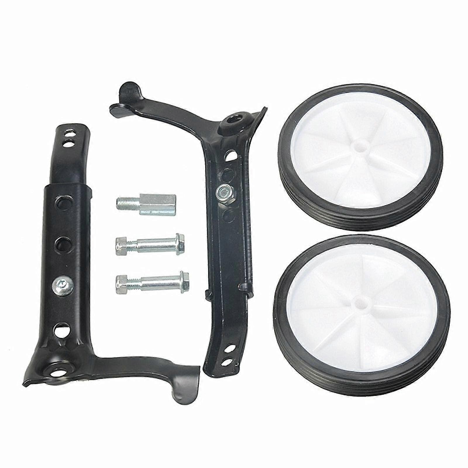 1 Pair Adjustable Bike Stabilizers Training Wheels Bicycle Wheels Adjustable Outdoor Black