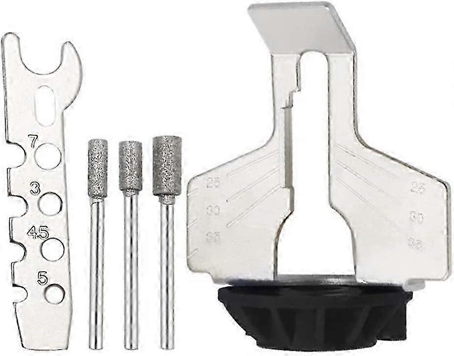 Saw Sharpening Tool, Chainsaw Sharpening Kit Electric Grinder Sharpening Polishing Attachment Set Saw Chains Tool Drill Rotary Acc SZRH A-B
