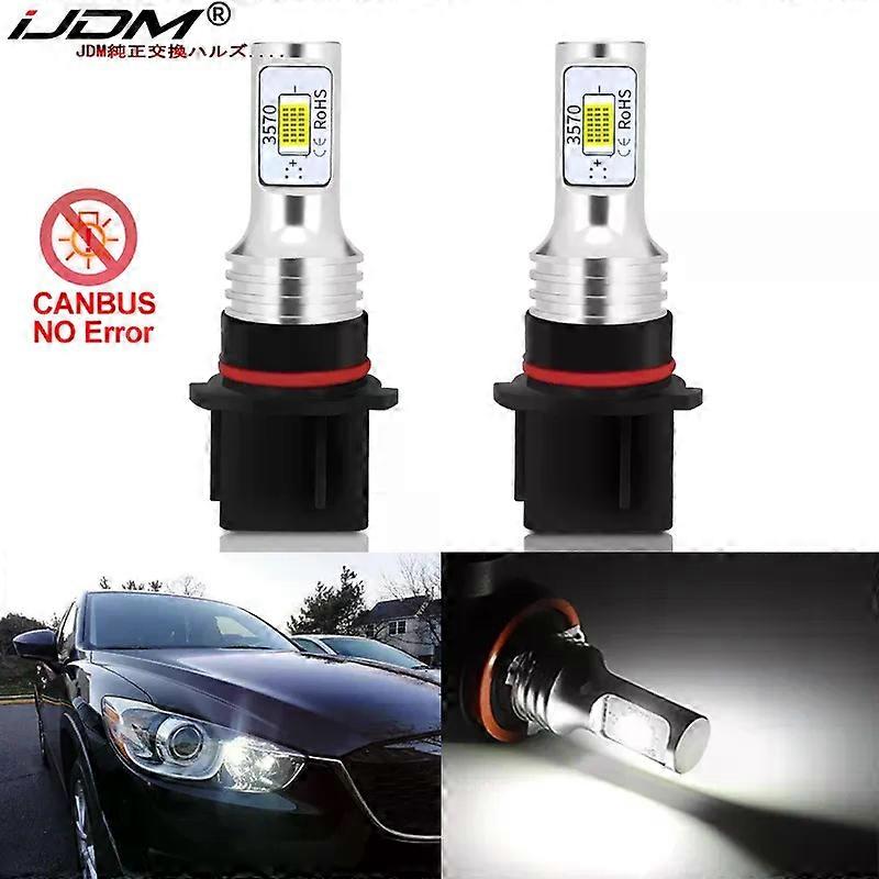 iJDM HID White No Error Canbus P13W SH24W LED Bulbs for Mazda CX5 CX-5 2013 2014 2015 LED Driving DRL Daytime Running Light Lamp