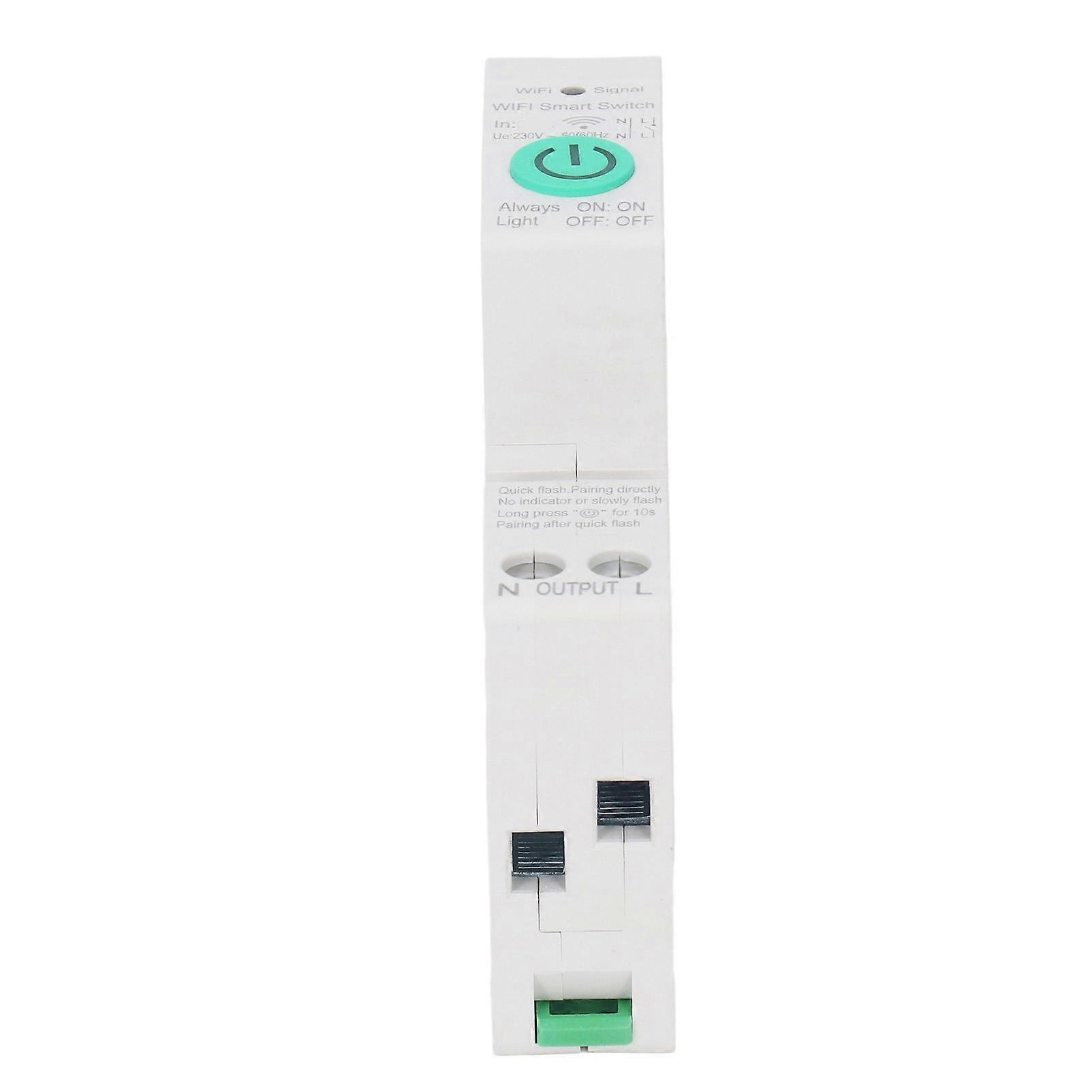 Wifi Circuit Breaker 1P 40A Remote Control Voice Control DIN Rail Smart Circuit Breaker Switch with Metering AC230V