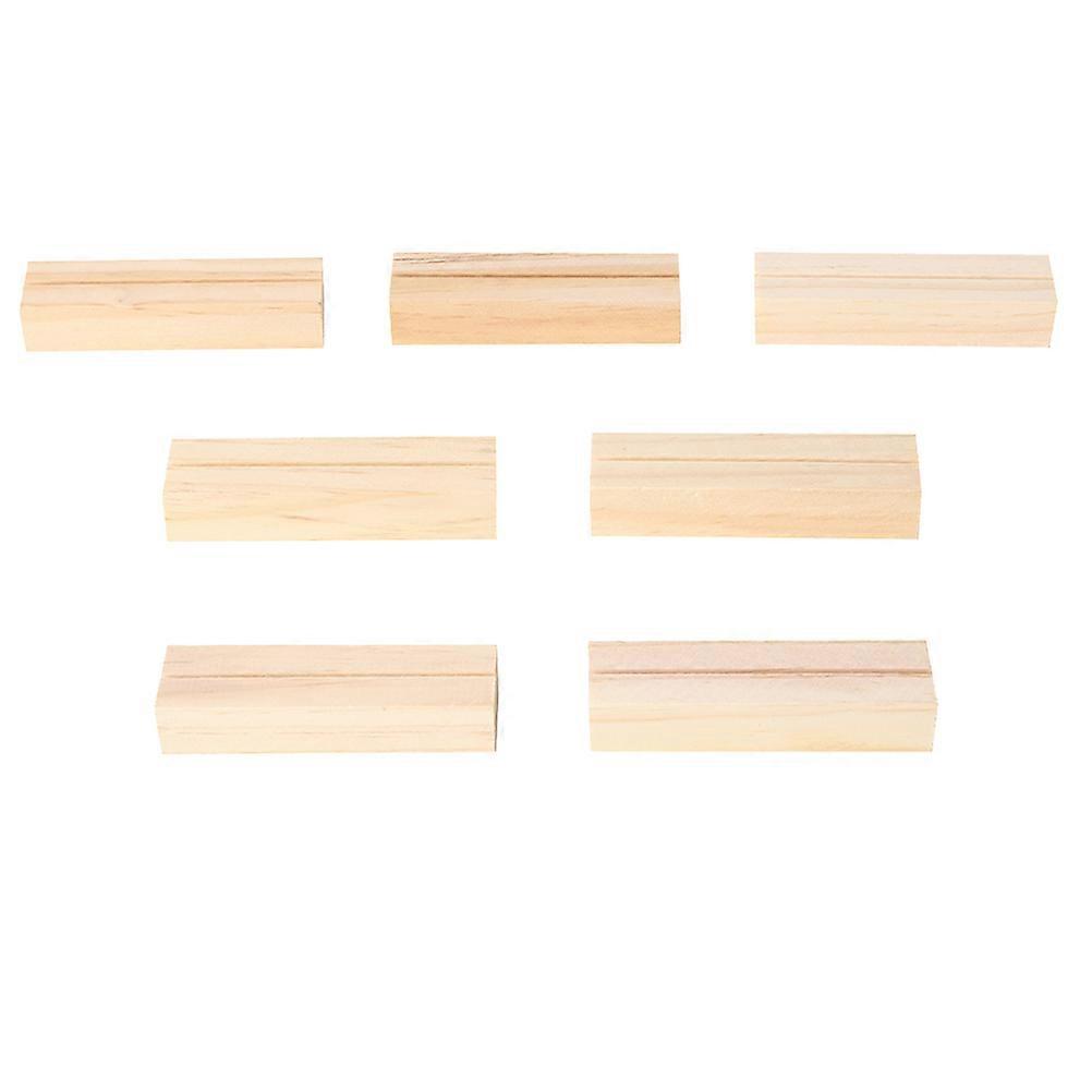 حامل كليب للمكتب حامل صور الخشب الطبيعي مذكرة مقاطع حامل بطاقة عمل أصفر فاتح 10x2.7x2 سم مذكرة عقد 10 قطع