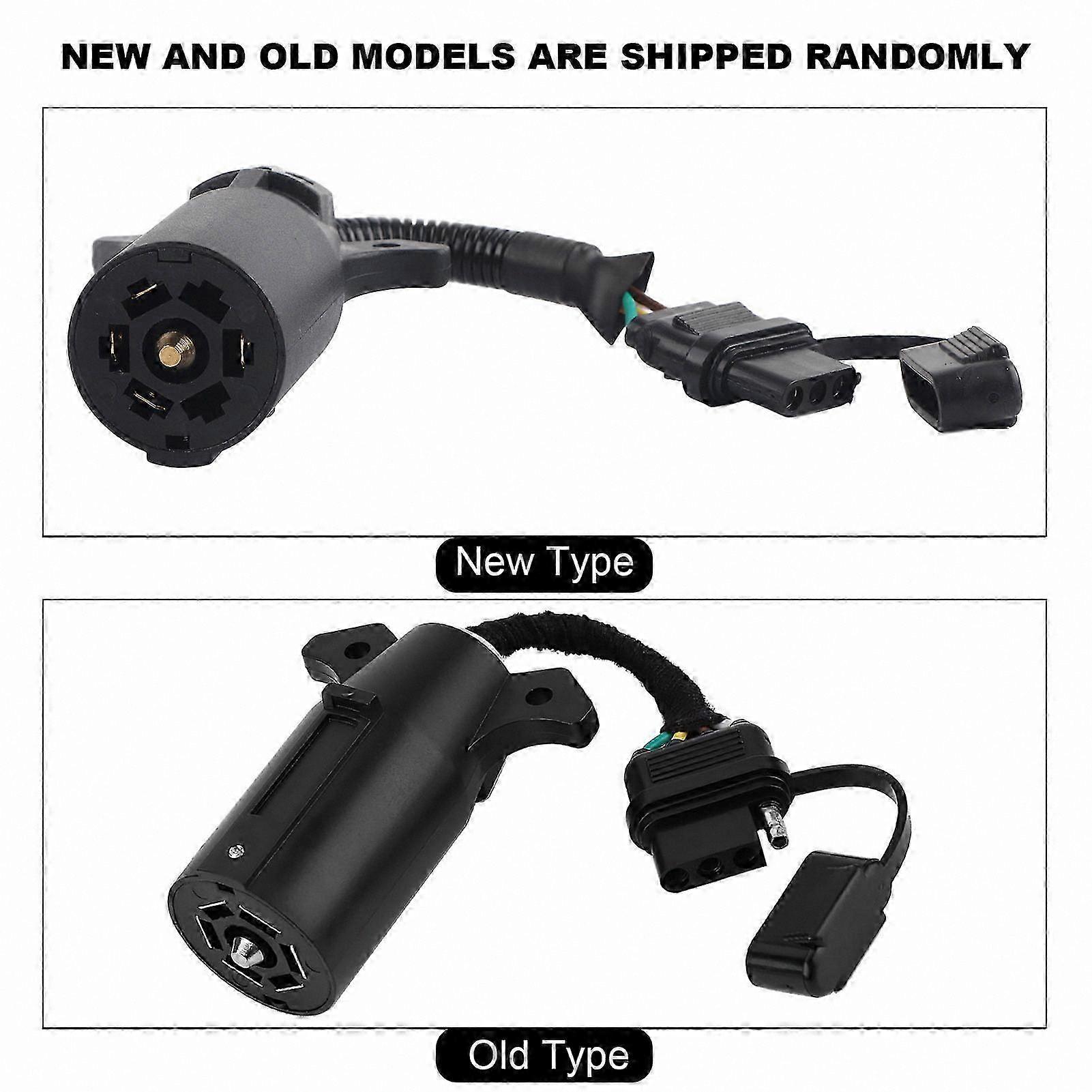 Trailer Plug Adapter 6-24V 7 to 4 Pin Round Socket Connector for Caravan Towbar Conversion