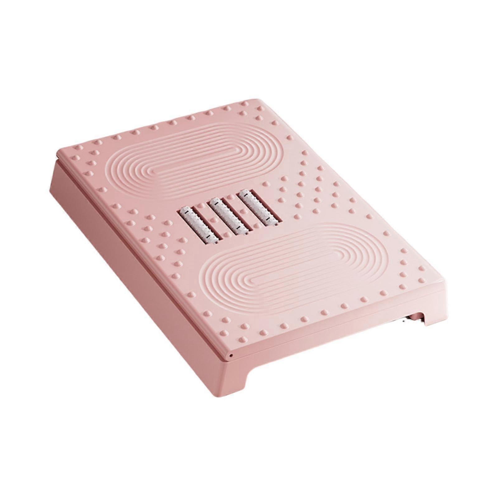 机の下のフットレスト、オフィスや旅行用のポータブルマッサージローラー、ピンク