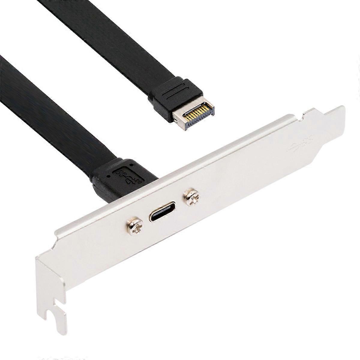UC-037-20G USB 3.2 Type-E IDC 20Pin Front Panel Header to USB-C Female 0.5m 20Gbps Extension Cable