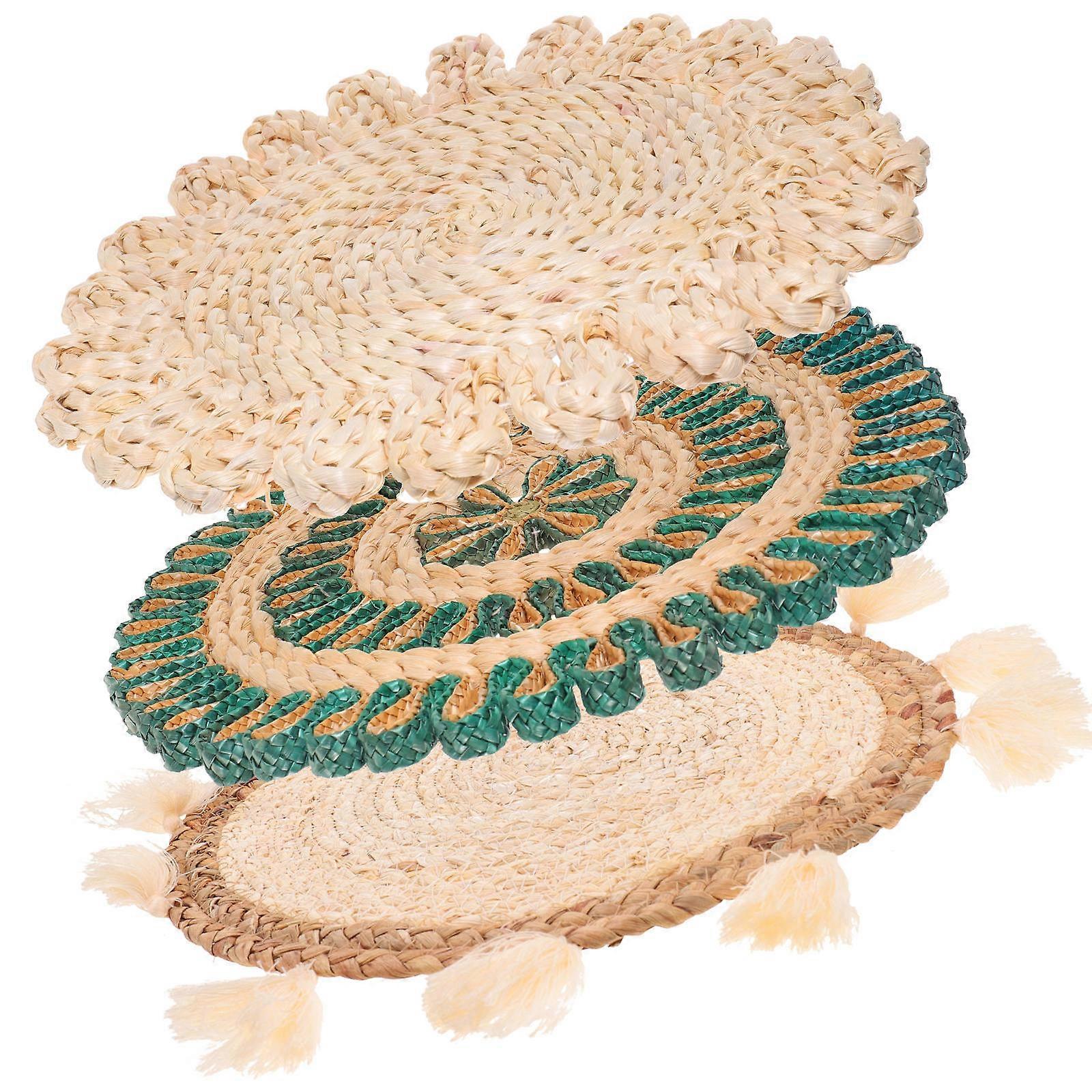 Assorted Color Rattan Wall Hanging for Home Decoration with Unique Shapes and Ethnic Style 3pcs