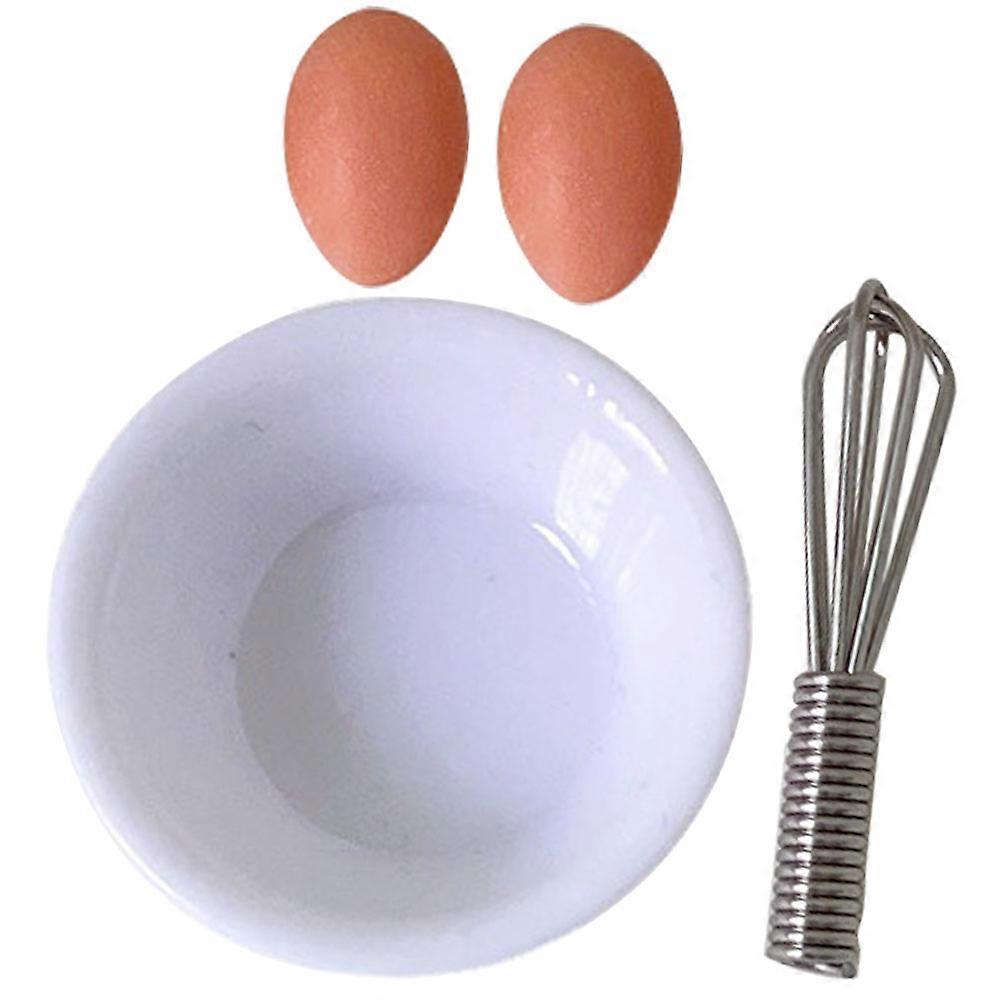 1 Set of Miniature Egg Models Bowls and Kitchen Decors