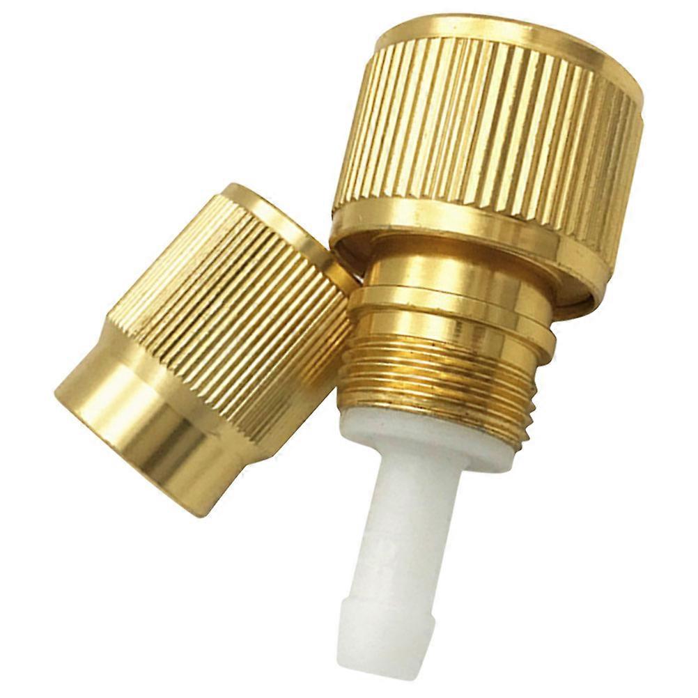 Golden Aluminum Alloy Garden Hose Quick Connect Coupler for Car Use Durable PE and Quick Attachment