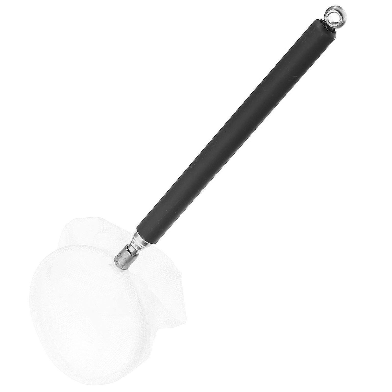 Telescopic Fish Net with Retractable Handle for Aquarium Made of Stainless Steel and Nylon Black