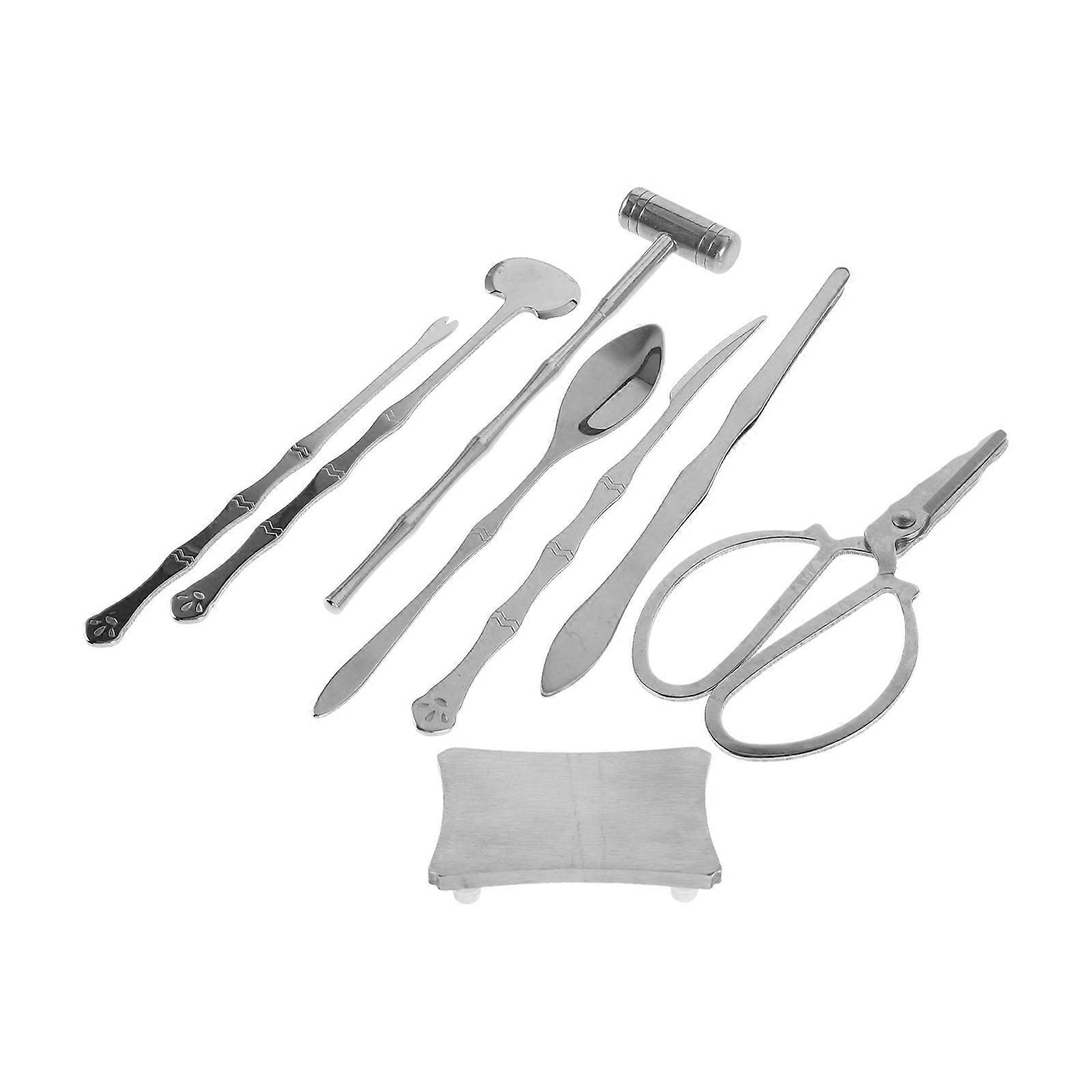 Stainless Steel Crab Eating Tools for Home Use and Safe Silver Seafood Forks 1 Set