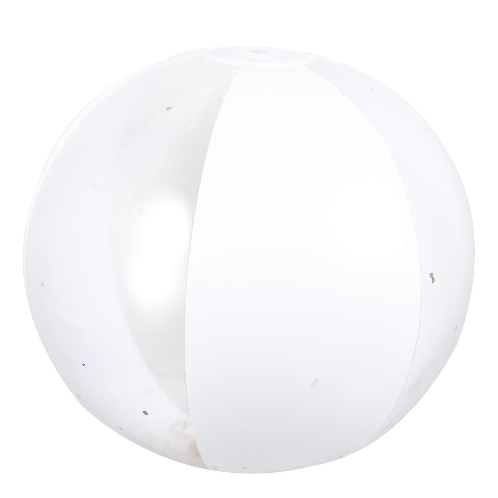 Summer Pool Party Inflatable Beach Balls Kids Beach Toys Sequin White Gold 3Pcs