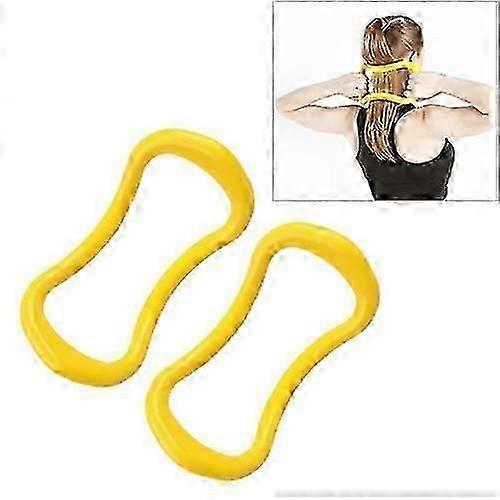 2 PCS PP Smooth Yoga Circle Fascia Stretching Ring Pilates Resistance Ring