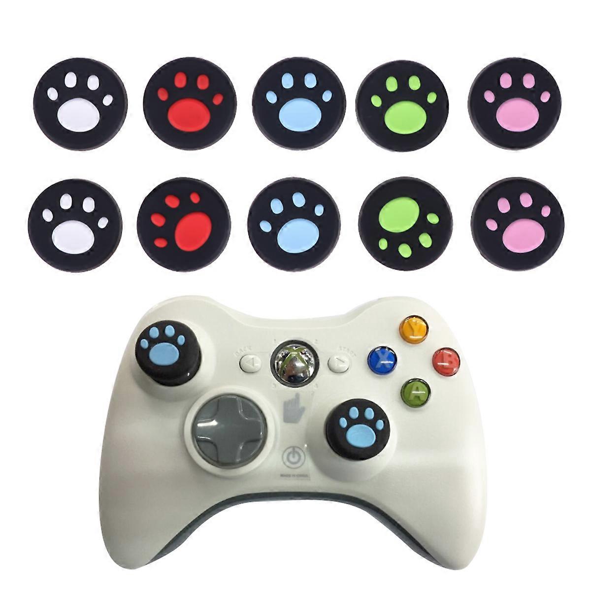Silicone Rocker Cap for Game Assorted Color 10 Pieces Set Enhances Grip and Protects Controllers