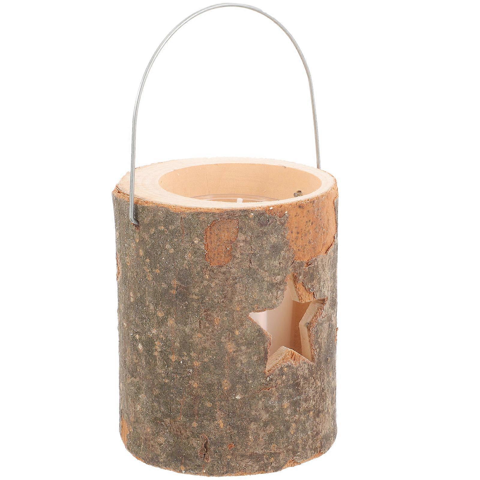 Wood Candlestick Create Relaxing Atmosphere 1Pc For Hotel Decoration