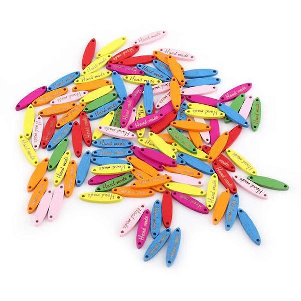 Buttons Diy Handmade Wood Buttons For Sewing Scrapbooking Multi Colored 200Pcs