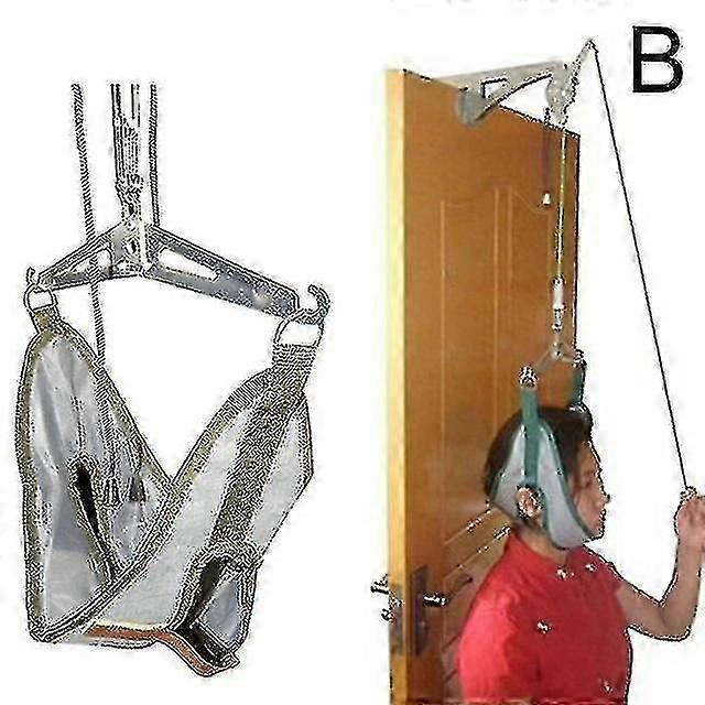 ハンギングネックトラクションキット調節可能な頚部牽引装置カイロプラクティックネック矯正ストレッチャー痛みリリーフヘッドマッサージャー