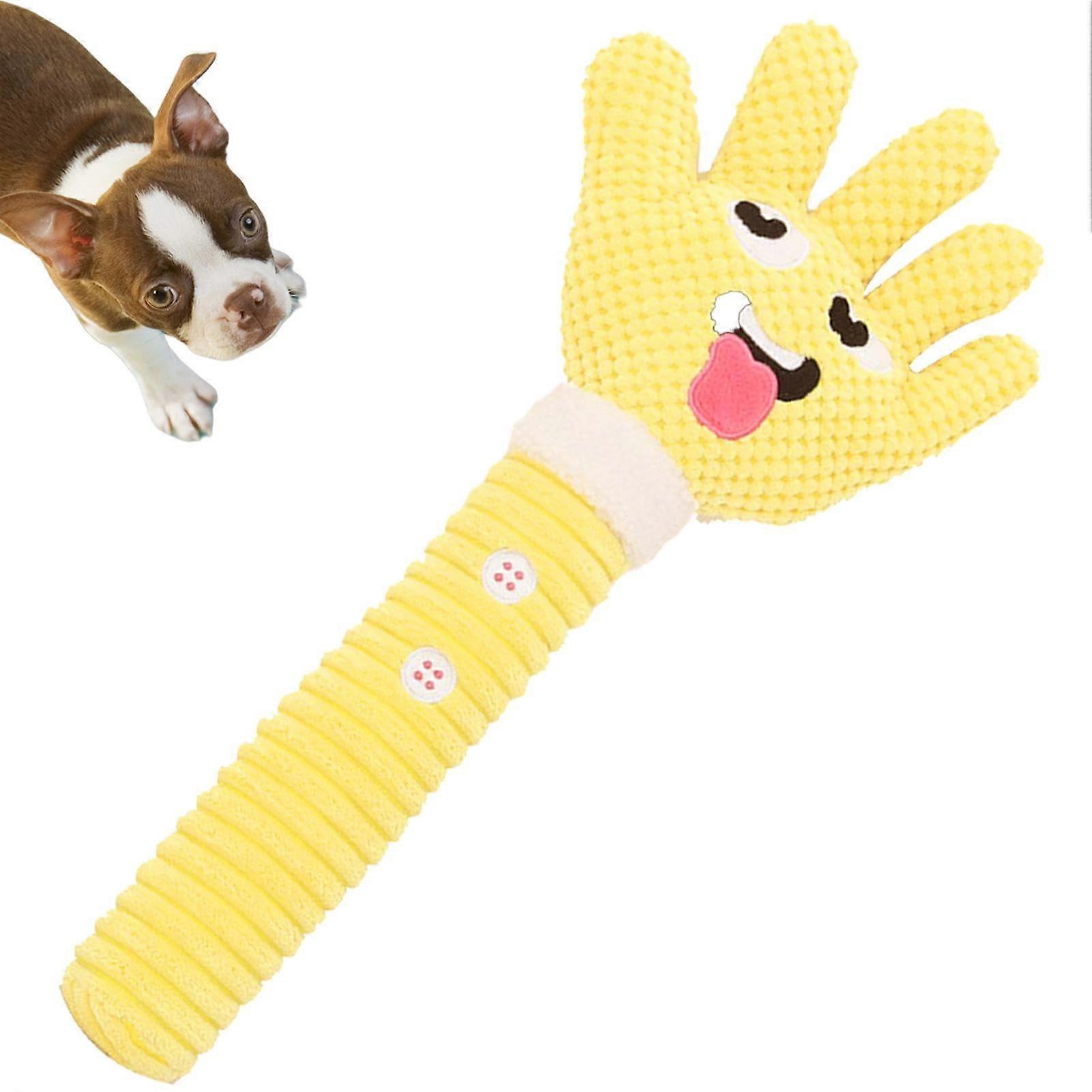Squeaky Dog Toy, Palm-Shaped, Bite-Resistant Chew Toy for Relaxing Chewing, Durable