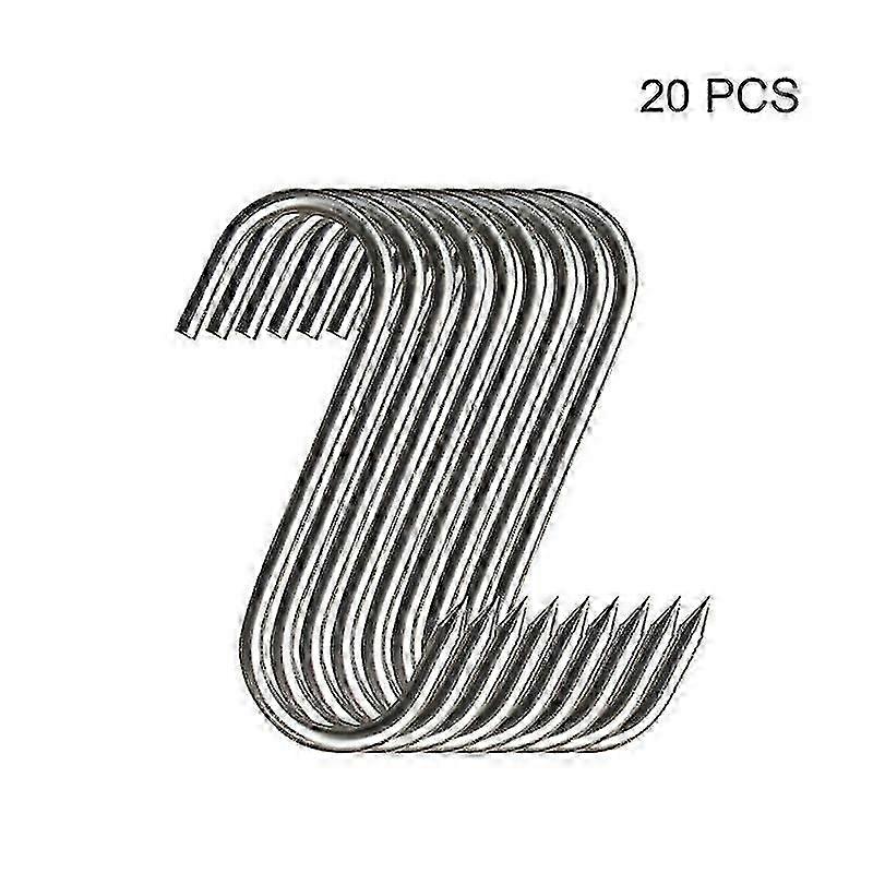 20pcsステンレス鋼ブッチャーズフックブッチャーショップキッチンホット&コールド喫煙実用的なフックのための鋭い先端