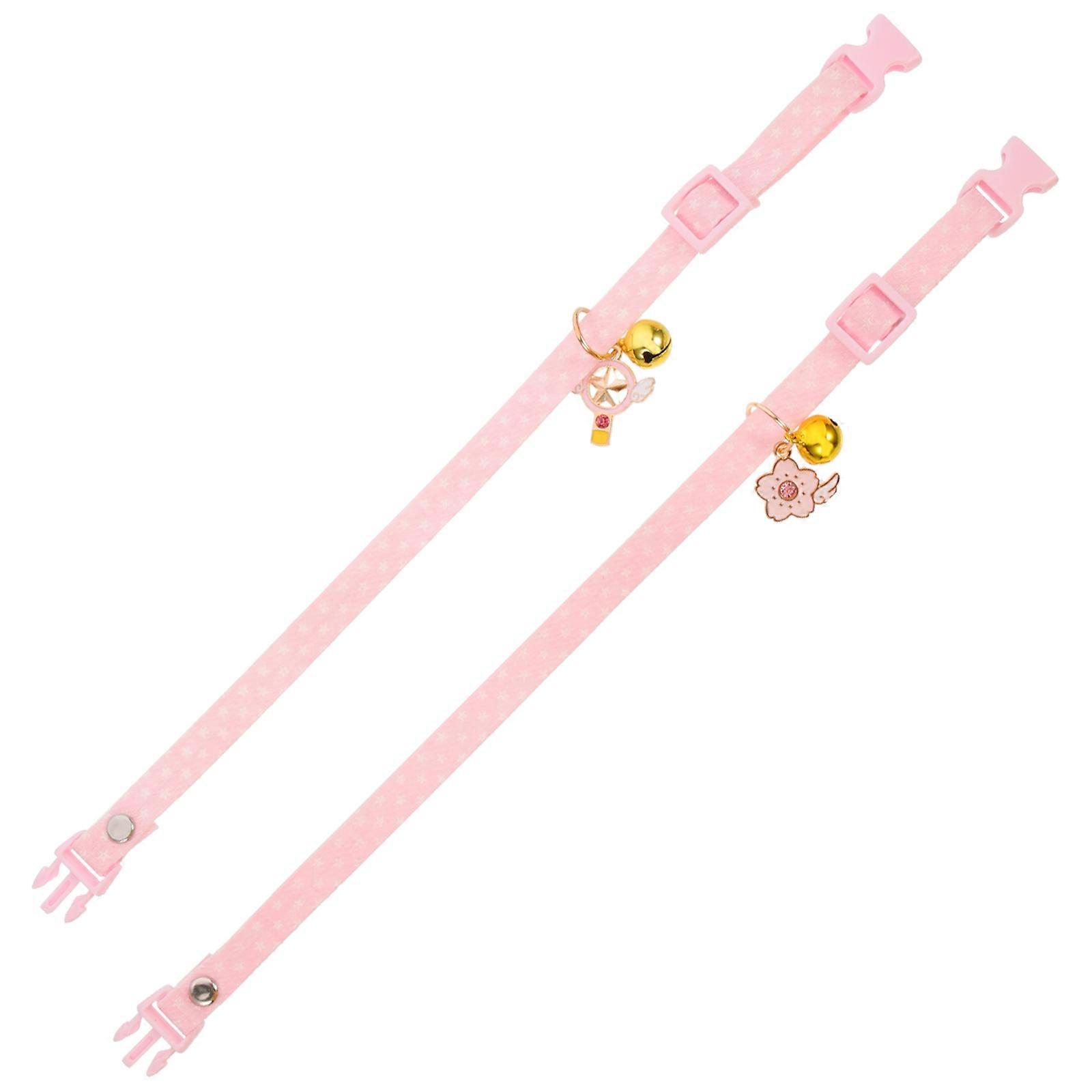 2pcs Cat Collar with Bell – Comfortable, Breathable, Skin Friendly Pet Accessory for Cats and Dogs – Stylish Design for Parties and Festivals