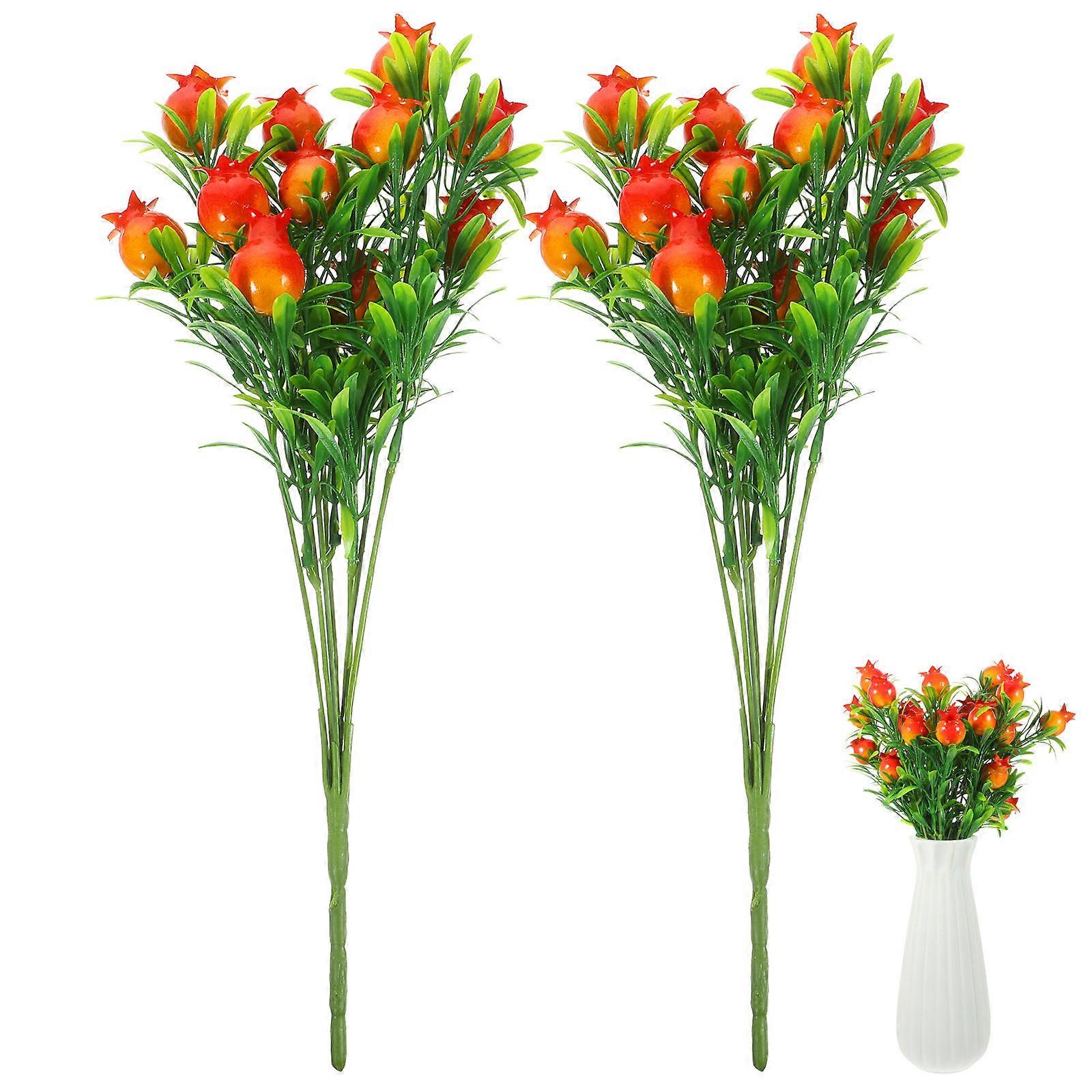 2pcs Lifelike Fake for Decor Multi PVC Realistic Ornaments for Desk Proper Size