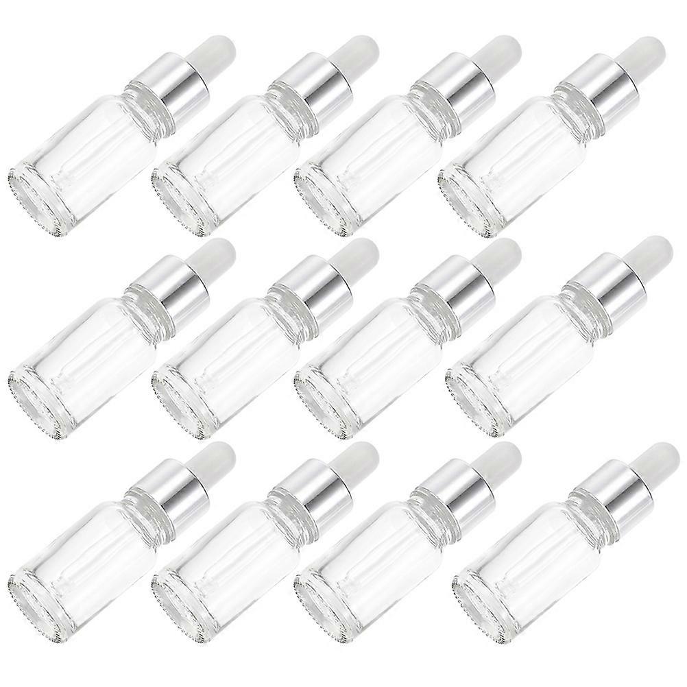 12pcs Glass Dropper Bottles Reusable Sub Containers for Essential Oils, DIY Perfumes, Colognes & Hair Oils Light & Convenient Eyedropper Design