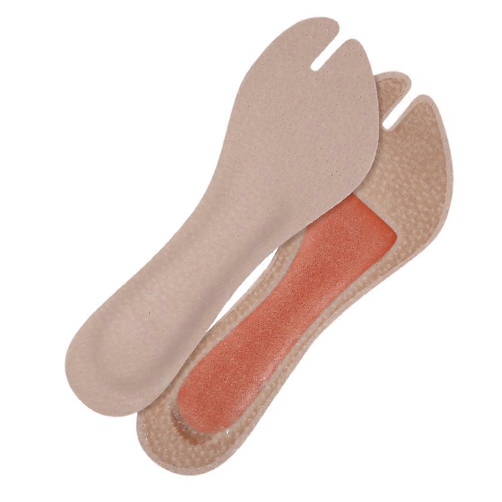 Anti-Slip Sandals Insoles 1 Pair Comfortable Foot Pads For Daily Wear In Beige Color With Shockproof Design