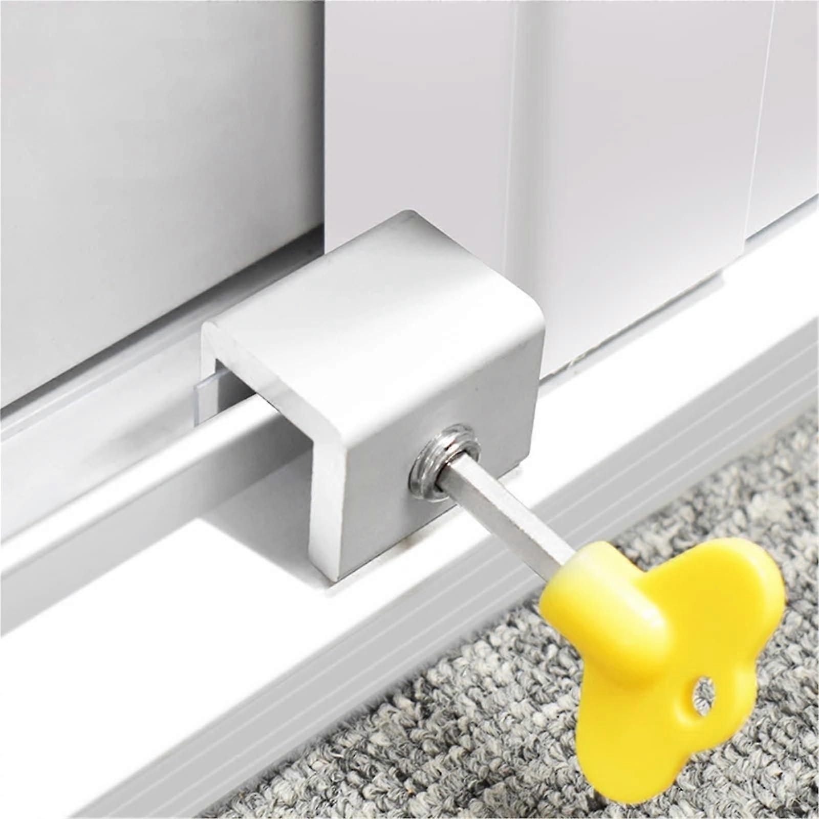 Window Lock Stopper Sliding Window Aluminum Alloy Safety Lock Protection Door and Window Lock 1Pc (Type 1)