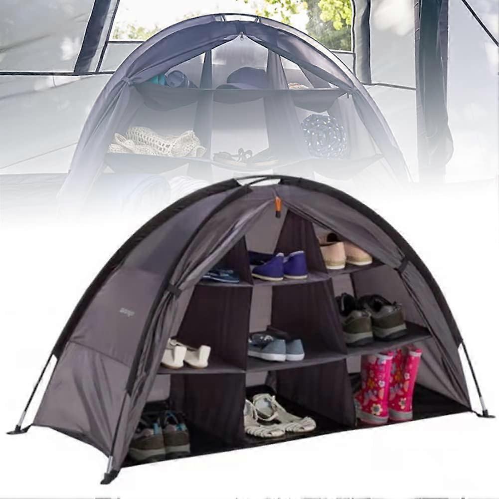 Camping Shoes Storage Organizer, 9-Compartment, Collapsible, For RV Clothes Storage, Space Saving