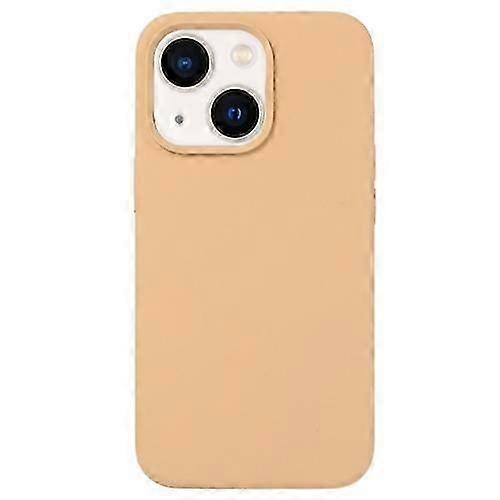 Mobile Phone Cases For iPhone 14 Plus Liquid Silicone Phone Case(Khaki)