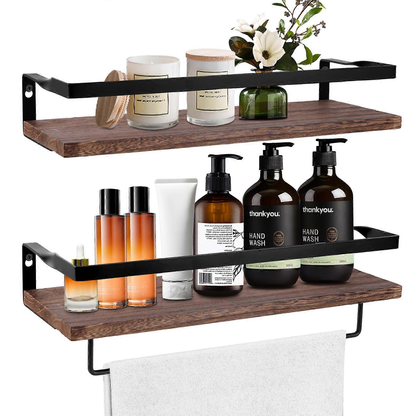 Solid Wood Wall-Mounted Shelf Storage Rack