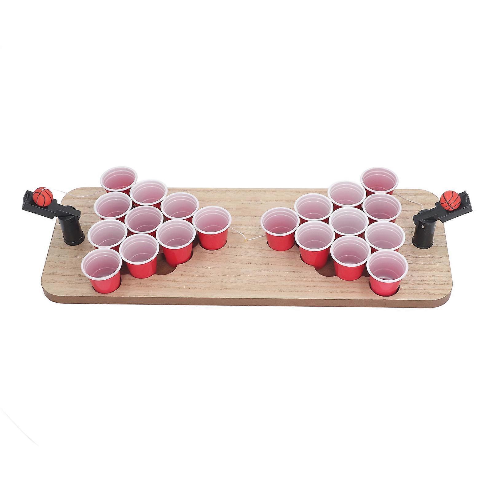 Beer Pong Table Kit Exercise Hand Eye Coordination Ping Pong Balls Drinking Game for Party Office Household