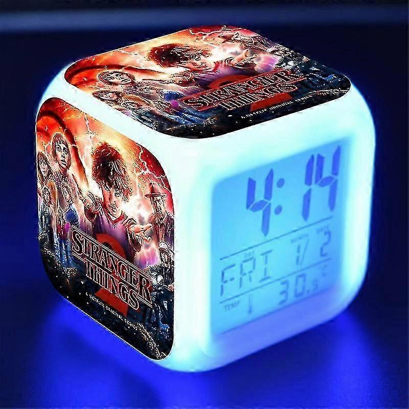Stranger Things LED Alarm Clock  Multi-Function Night Light for Kids' Rooms