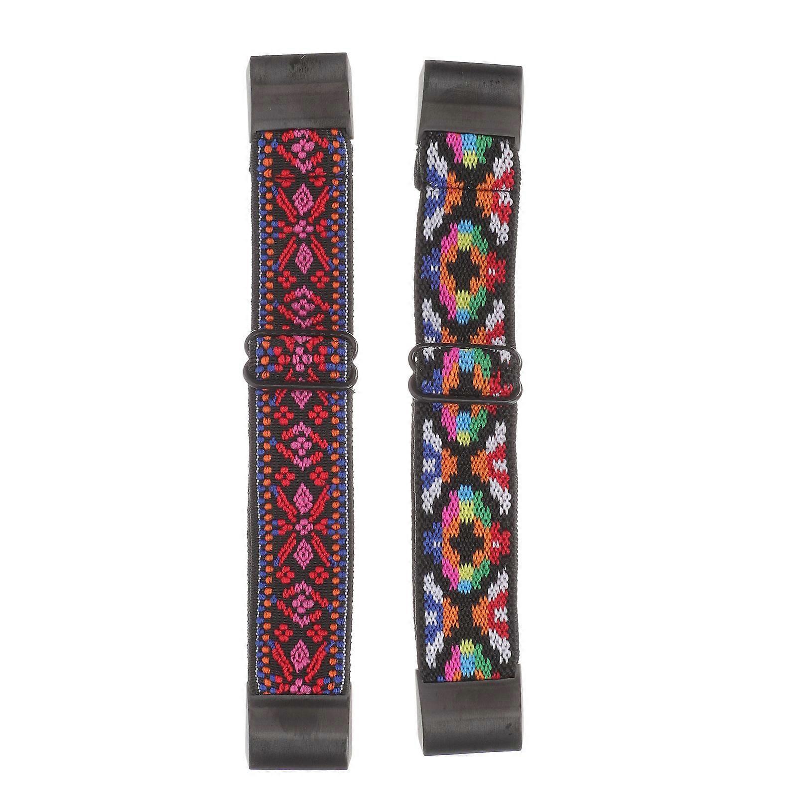 Durable Comfortable Nylon Watch Strap For Christmas And Birthdays With Adjustable Fit 14X2cm 2Pcs