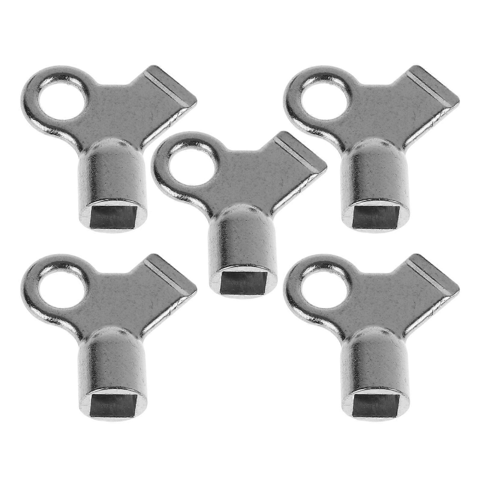 Radiator Bleed Key for Venting Radiators with Stable Performance and Sufficient Quantity Silver Zinc Alloy 5 Pieces