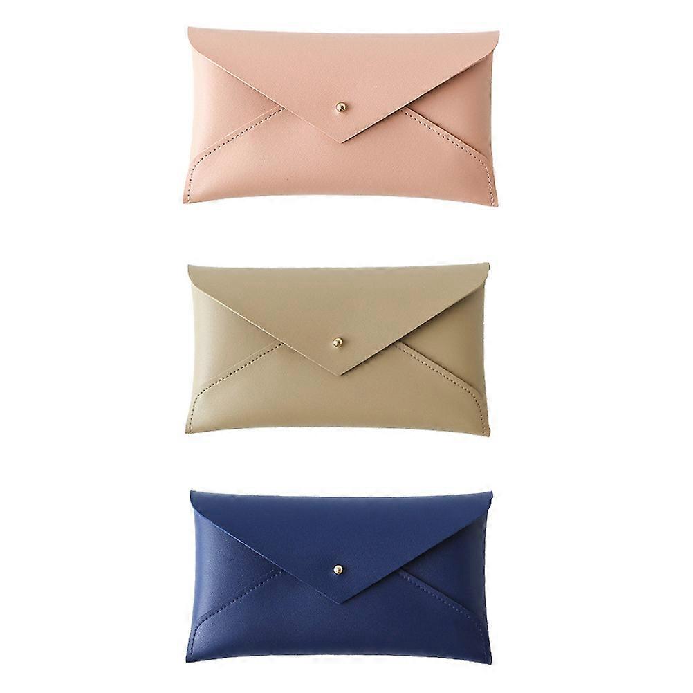 PU Glasses Bags for Storage Use Compact Size Lightweight and Durable 3 Pieces Assorted Color
