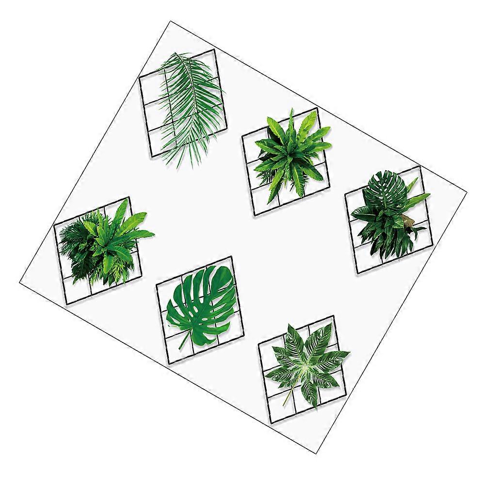 Green Plants Wall Stickers For Practical Indoor Decoration 32X31.5CM PVC Simple Structure 1Pack