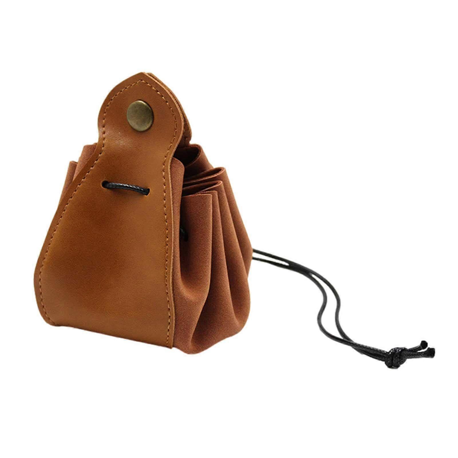 Dice Bag Drawstring Storage Bag, Gifts Dice Bag, Storage Bag for Dice, Jewellery, Coins and Small Accessories, brown, Classic