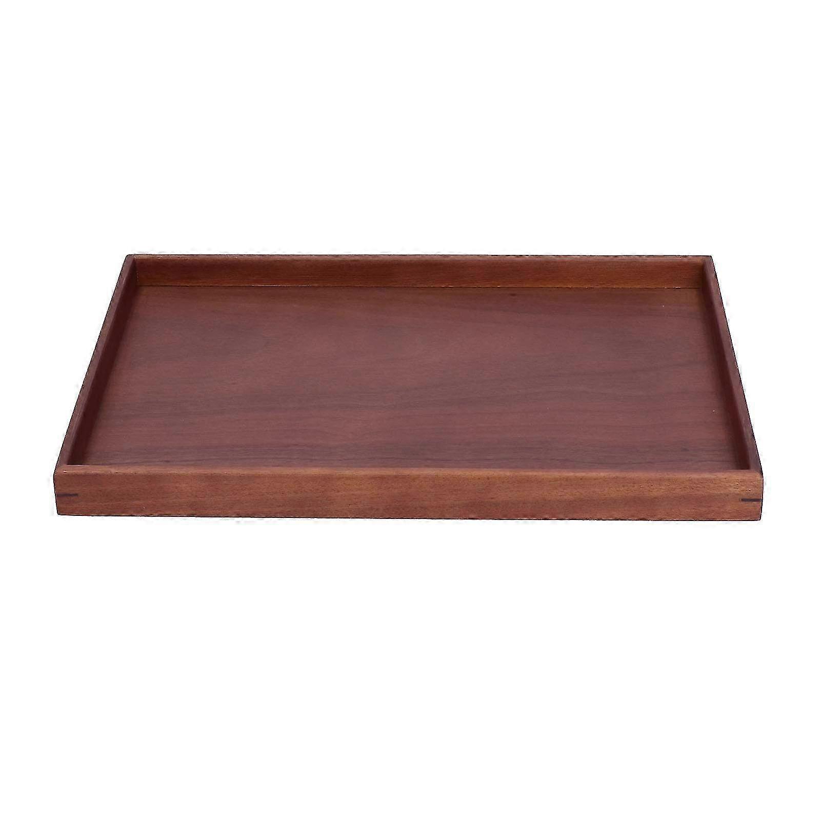 Rectangular Walnut Tray for Tea Set & Cup Storage - Versatile Plate for Home & Office Use, Ideal for Fruits & Snacks
