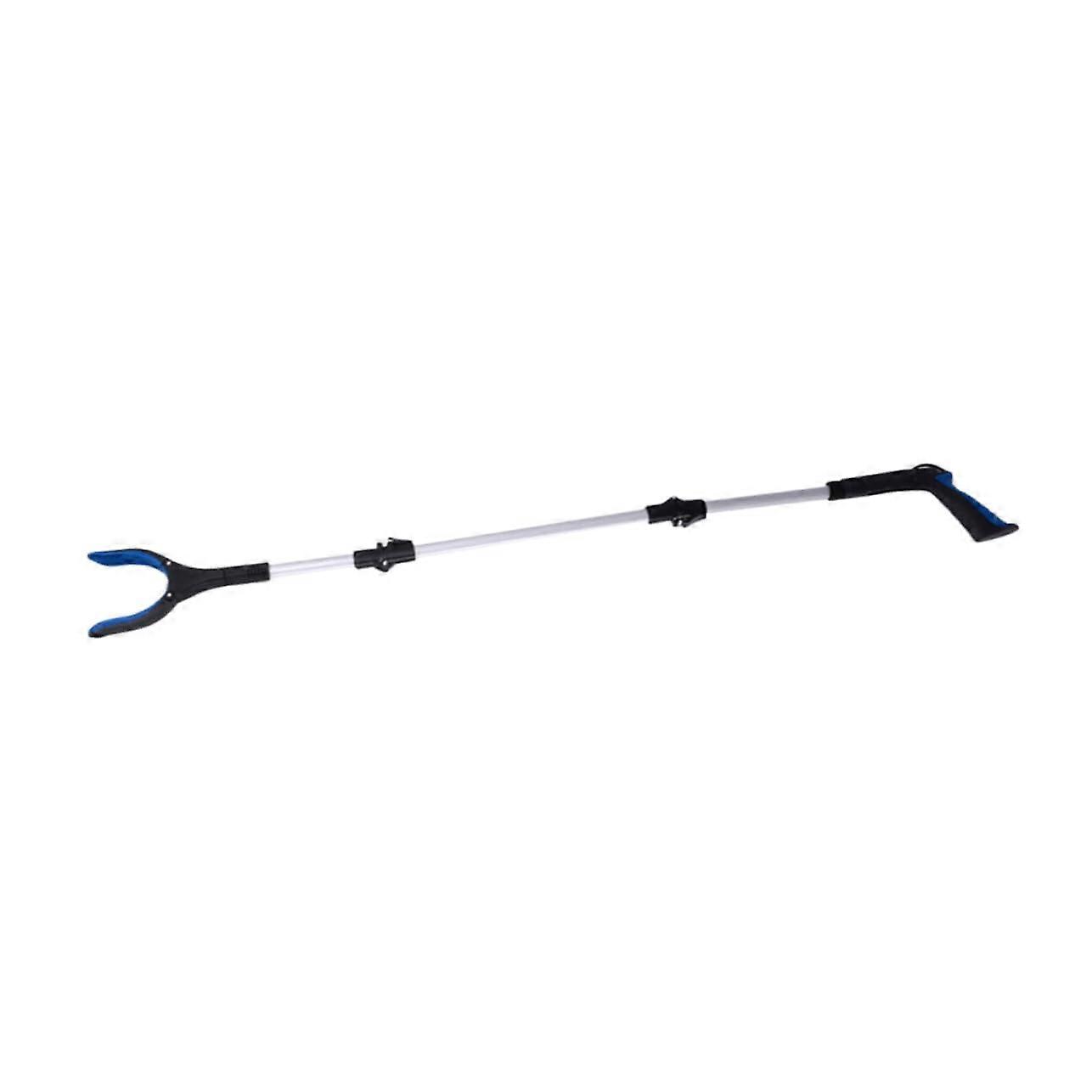 Foldable trash grabber with ergonomic handle, nonslip clamp, durable outdoor tool