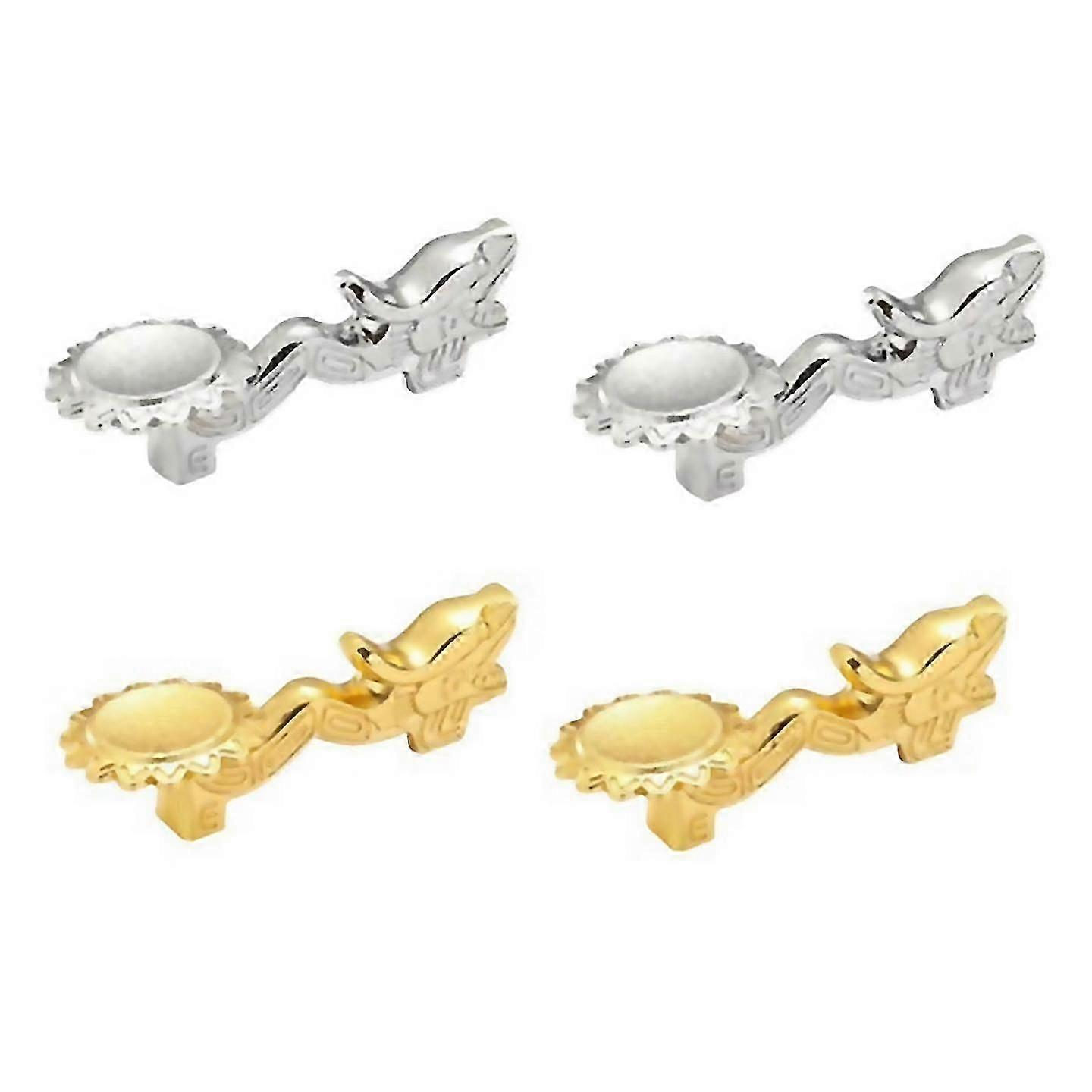 Essstäbchenhalter Retro Dragon Essstäbchen Rackgold 4Stk Silber