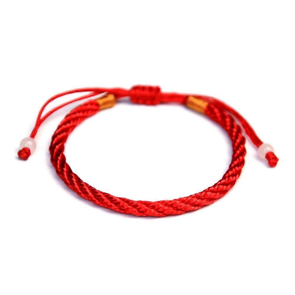 For Weave Red String Bracelet Handcrafted Adjustable Ethnic Style Unisex Chinese Zodiac Charm Meaningful Gift